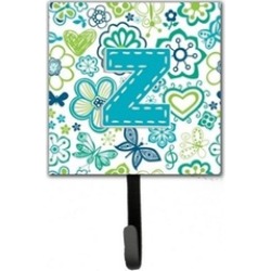Carolines Treasures CJ2006-ZSH4 Letter Z Flowers And Butterflies Teal Blue Leash