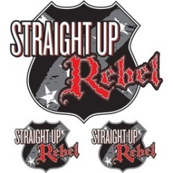 6" x 8" Decal Straight Up Rebel
