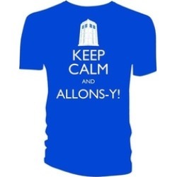 Animewild Doctor Who Keep Calm and Allons-Y! Mens T-Shirt