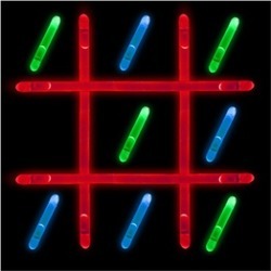 Glow in the Dark - Tic Tac Toe Game - Outdoor Table Game Set for Kids
