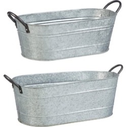 Galvanized Containers & Buckets in Grey