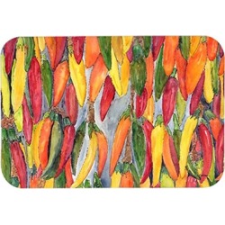 Carolines Treasures Hot Peppers Kitchen or Bath Mat