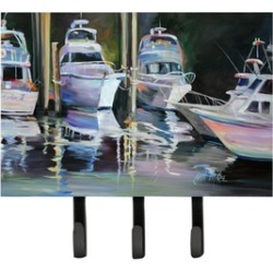 Carolines Treasures Deep Sea Fishing Boats Leash & Key Holder