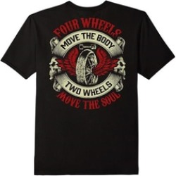 Motorcycle Shirt Biker Four Wheels Move Body Two Move Soul