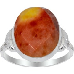 Orchid Jewelry 925 Sterling Silver 7 Carat Mookaite Jasper Ring