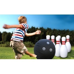 Giant Inflatable Bowling Set with Bonus Pump