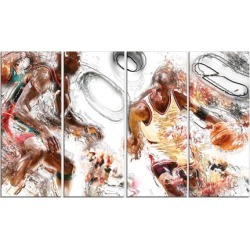 Basketball Offense - Large Sport Wall Art