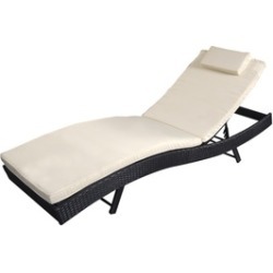 Adjustable Pool Chaise Lounge Chair Outdoor Patio Furniture PE Wicker Adjustable Pool Chaise Lounge Chair Outdoor Patio Furniture PE Wicker