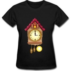 Costia Womens Cute Cuckoo Clock PNG Tee