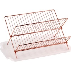 Steel Foldable X Shape 2-tier Shelf Small Dish Drainers and Drainboard