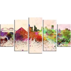 Memphis Skyline - Cityscape Canvas Artwork Print
