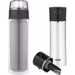 Thermos 18oz Double Wall Water Bottle & 16oz Drink Bottle w/Tea Infuser