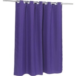 Carnation Home Fashions Pre Hooked Waffle Weave Fabric Shower Curtain