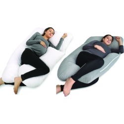 U-Shaped Pregnancy Pillow & Full Body Maternity Support with Jersey Cover