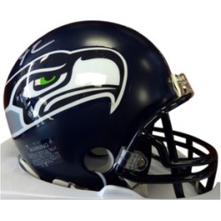 Autographed Brandon Mebane Seattle Seahawks Mini Helmet