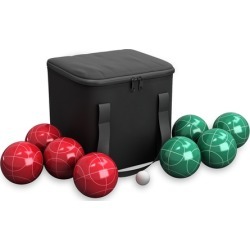 Bocce Ball Set- Outdoor Family Bocce Game with Carrying Case by Hey! Play!
