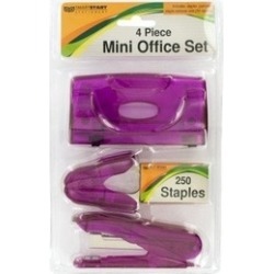 Bulk Buys OR410-18 Mini Office Set with Stapler & Hole Punch - 18 Piece