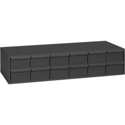 Durham 013-95 11.63 in. Steel 12 Drawer Cabinet for Small Part Storage Gray