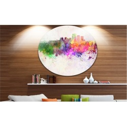 Louisville Skyline' Disc Cityscape Metal Artwork Print