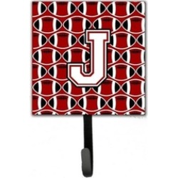 Carolines Treasures CJ1082-JSH4 Letter J Football Cardinal & White Leash