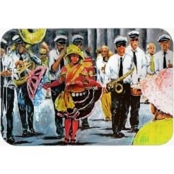 Carolines Treasures MW1224LCB Dancing in the Streets Mardi Gras Glass Cutting Bo