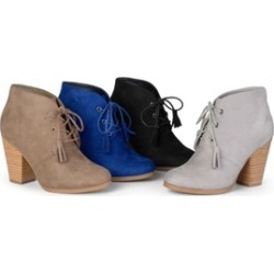 Journee Collection Womens Faux Suede Lace-up Ankle Booties