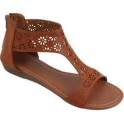 Crazy Daisies Open Toe Ankle Strap Sandals