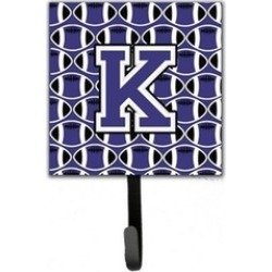 Carolines Treasures CJ1068-KSH4 Letter K Football Purple & White Leash