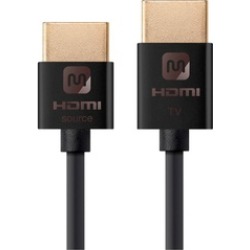 MP Ultra Slim Active High Speed HDMI Cable 4K 18Gbps 36AWG 6ft Black