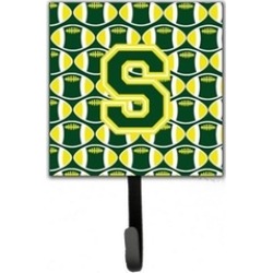 Carolines Treasures CJ1075-SSH4 Letter S Football Green & Yellow Leash or Key Ho