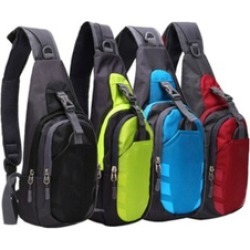 Waterproof Nylon Chest Shoulder Bag Sport Running Outdoor Men