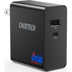 32W Dual Port USB Charger Type-C Wall Charger