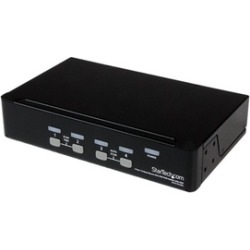 StarTech SV431DUSBU 4 Port 1U Rack Mount USB KVM Switch with OSD