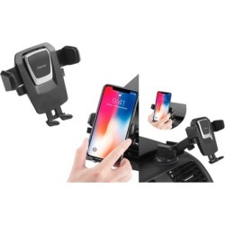 Insten Adjustable Dashboard Suction Quick Snap Phone Holder Air Vent Mount