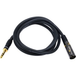 Monoprice 6ft XLR Male to 1/4in TRS Male Cable, (Gold Plated)