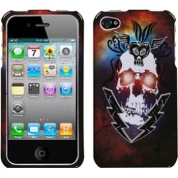 Insten Lightning Skull Case For iPhone 4 4S