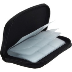 Micro SD MMC CF SDHC Memory Card Carrying Case Bag Holder 20 Slots Black