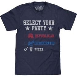 Vote Pizza Party T-Shirt Political Pizza Graphic Shirt