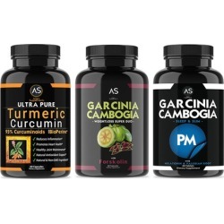 Turmeric Curcumin, Garcinia Cambogia with Forskolin, and Garcinia Cambogia PM (3-Pack)