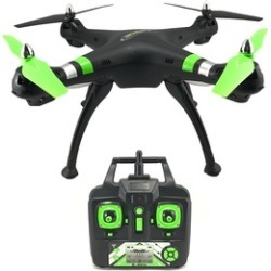 TechComm Raptor RC Quadcopter Drone with Altitude Hold, LED Lights, Headless Mode, 4-Channel Transmitter, and Return Key