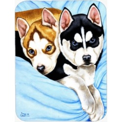 Carolines Treasures AMB1327LCB Snow Angels Siberian Husky Glass Large Cutting Bo