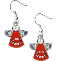 Sports Team Logo NFL Crystal Angel Wings Dangle logo Earring Charm Gift Set