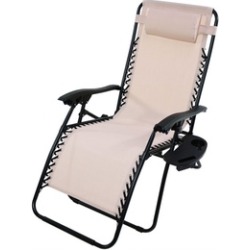 Sunnydaze Oversized Zero Gravity Lounge Chair & Cup Holder