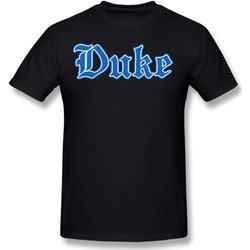 JTUTR Ncaa Duke Devils Basketball Black Tee