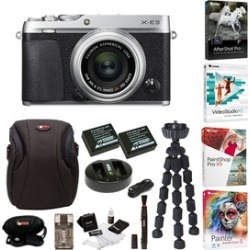 Fujifilm X-E3 Mirrorless Camera with 23mm Lens (Silver) and Accessories Bundle