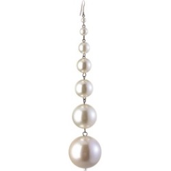 7" Glamour Time Cream Pearl Dangling Drop Christmas Ornament
