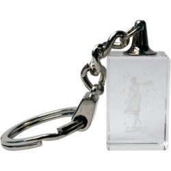 Laser Crystal Zodiac Keychains