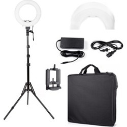 12"LED 5500K Dimmable Continuous Lighting Photo Video Stand Ring Light