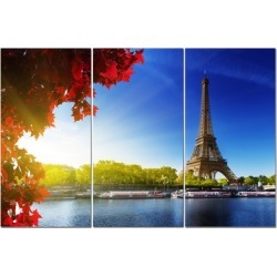 Split Canvas Art Set 12"x24" 3 Pieces Paris