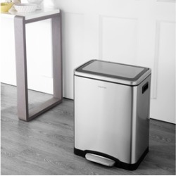 happimess Elmo Rectangular 8-Gallon Double Bucket Trash Can with Soft-Close Lid
